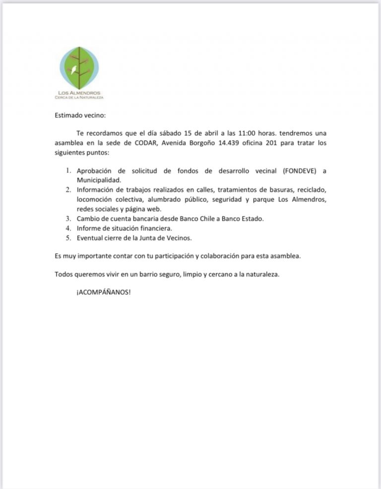 CITACIÓN ASAMBLEA